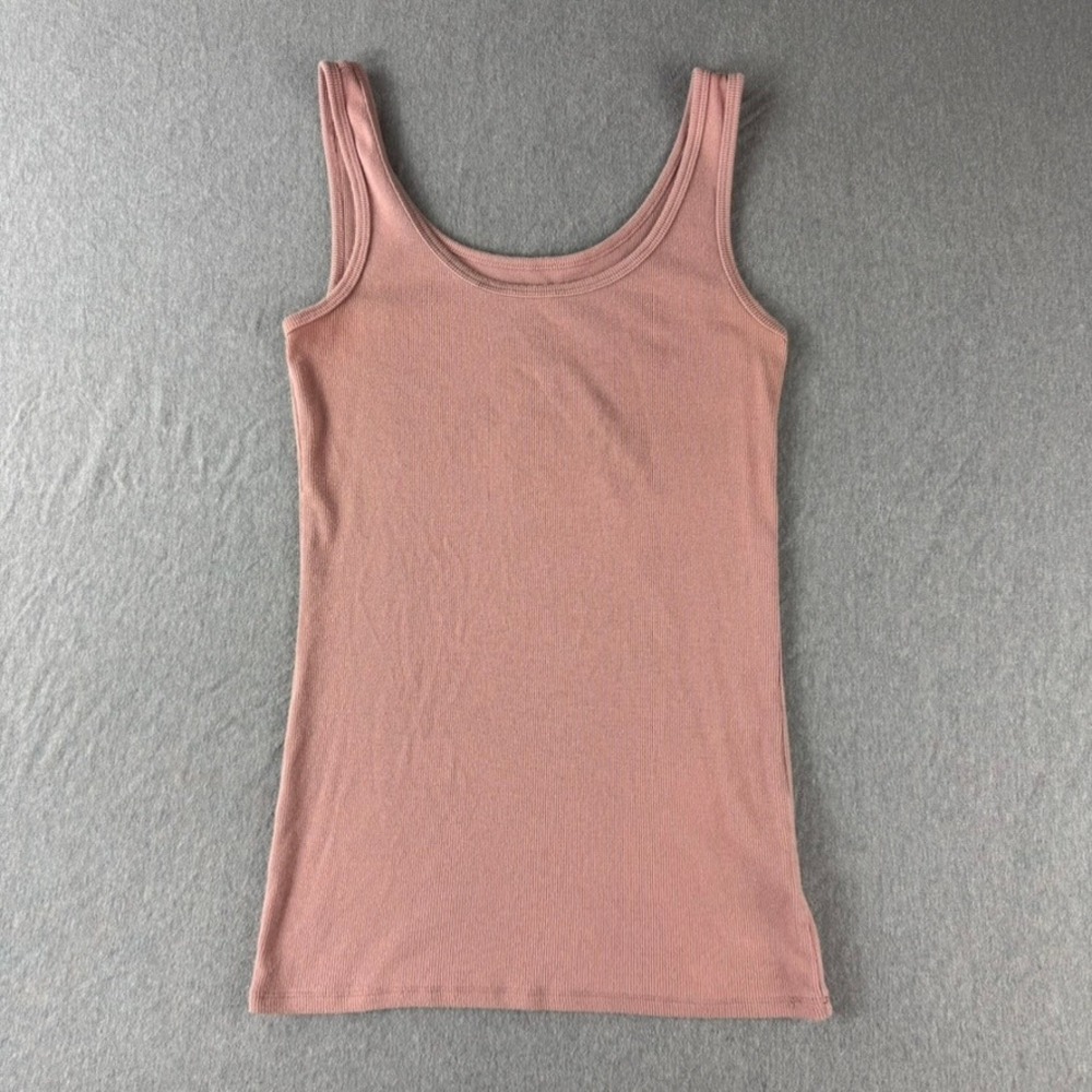 Time and Tru Tank Top Womens Small S 4-6 Pink Excellent Ribbed Scoop Neck Basic